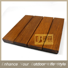 Interlocking tile Flooring tile Merbau Wood tile with PE base